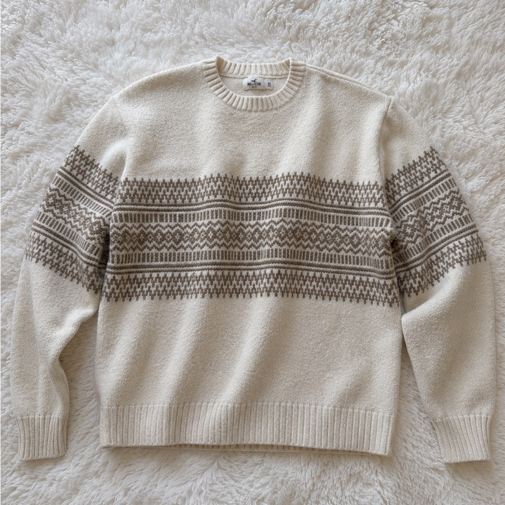 Hollister Patterned Crewneck Sweater